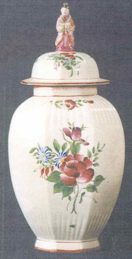 Old Strasbourg (Off White Background) Covered Vase by Luneville-1
