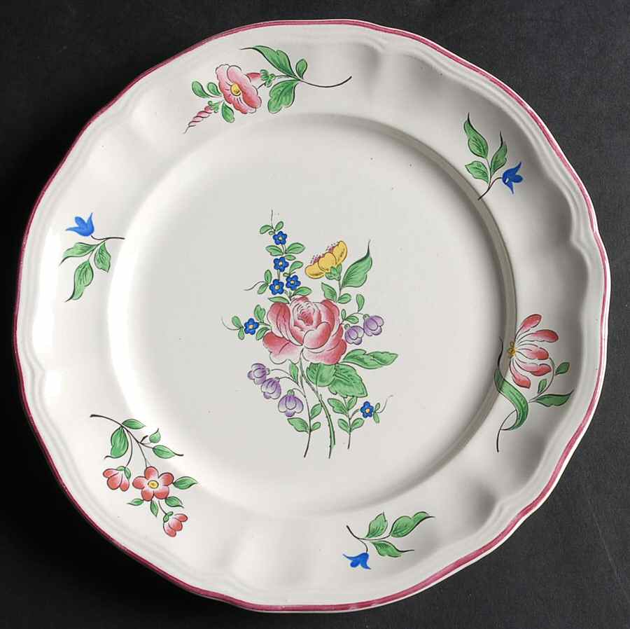 Old Strasbourg (Off White Background) Salad Plate by Luneville-1