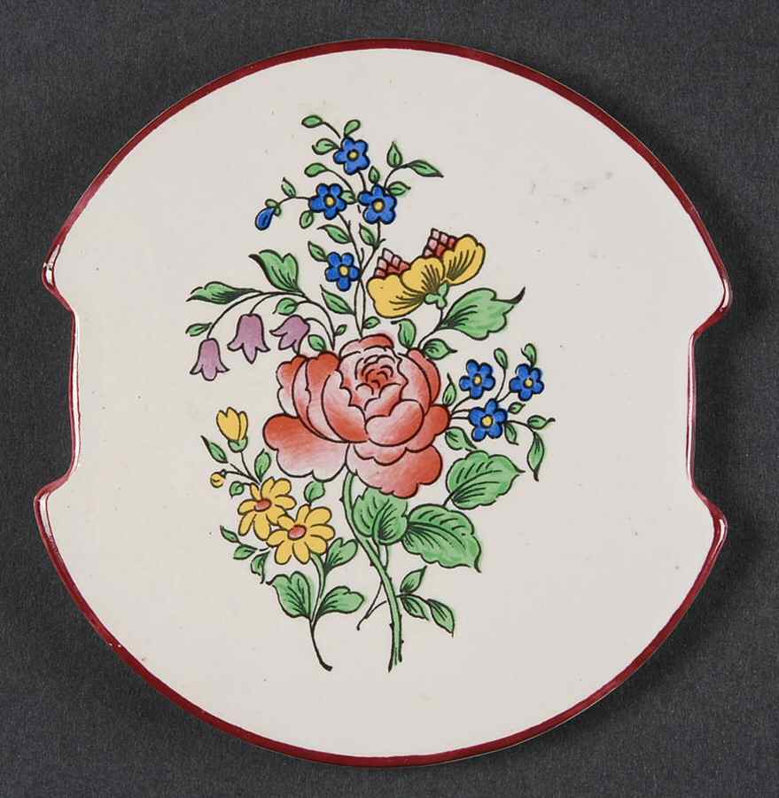 Old Strasbourg (Off White Background) Lid for Butter Tub by Luneville-1