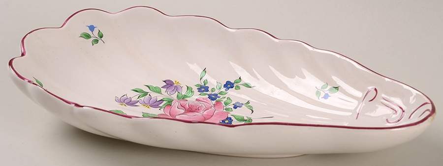 Old Strasbourg (Off White Background) 10" Shell Shaped Dish by Luneville-1