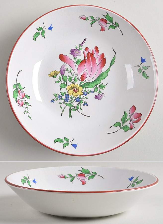 Old Strasbourg (Off White Background) Coupe Soup Bowl by Luneville-1