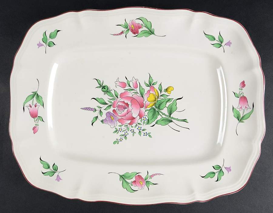 Old Strasbourg (Off White Background) 16" Rectangular Serving Platter by Luneville-1