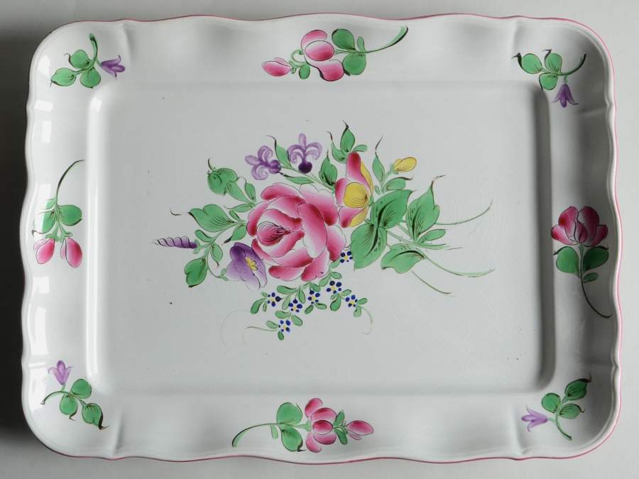 Old Strasbourg (Off White Background) 13" Rectangular Serving Platter by Luneville-1
