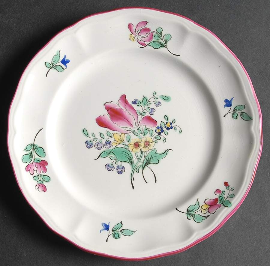 Old Strasbourg (Off White Background) Salad Plate by Luneville-1