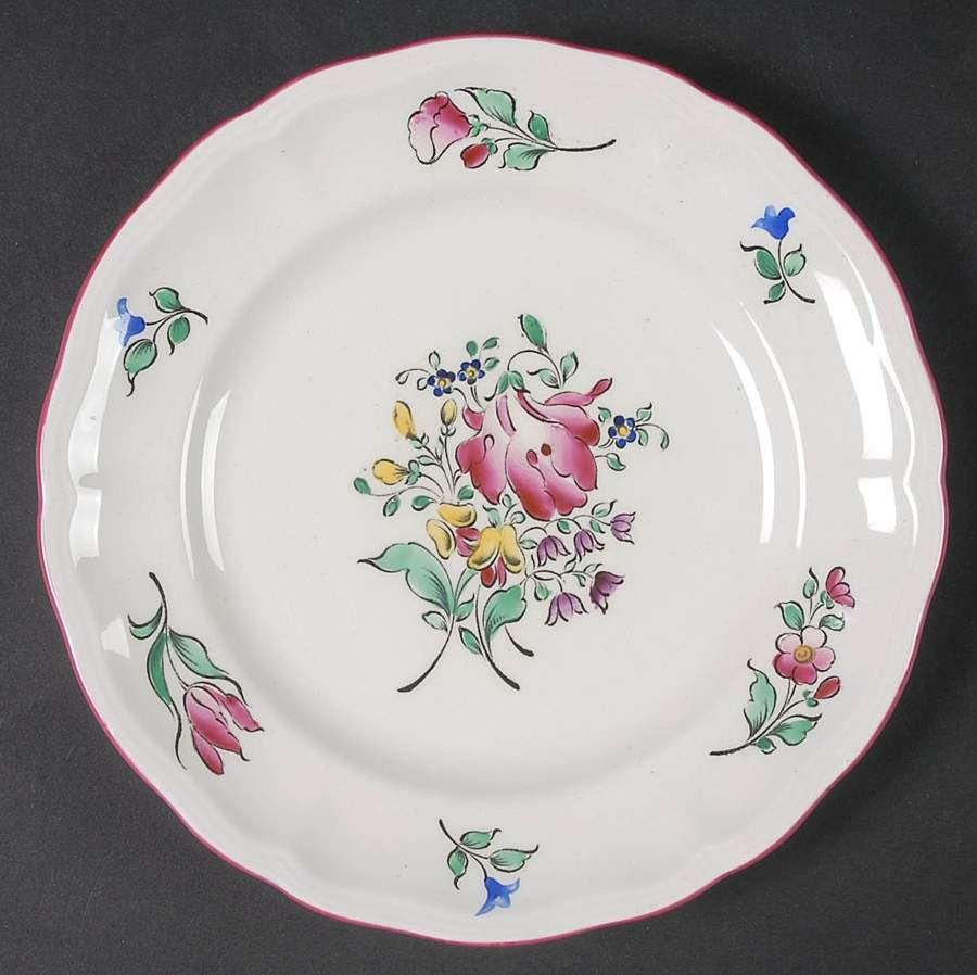Old Strasbourg (Off White Background) Salad Plate by Luneville-1