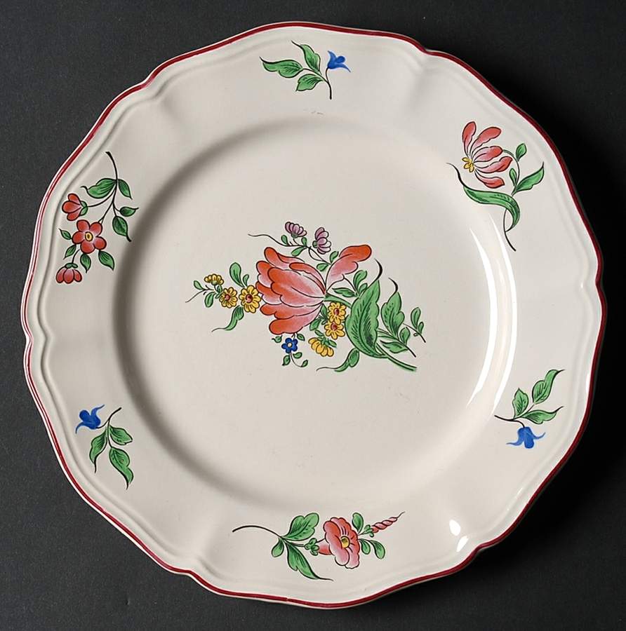 Old Strasbourg (Off White Background) Salad Plate by Luneville-1