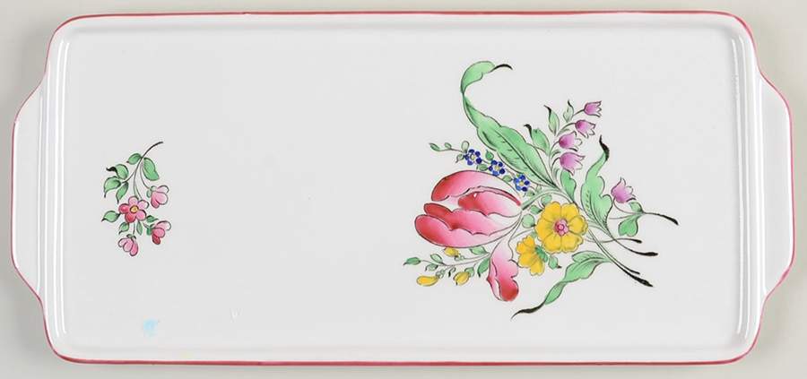 Old Strasbourg (Off White Background) Large Sandwich Tray by Luneville-1
