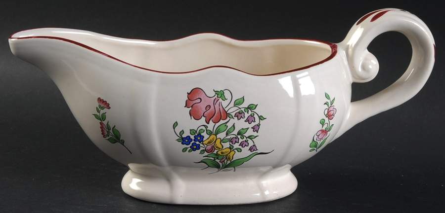 Old Strasbourg (Off White Background) Gravy Boat by Luneville-1
