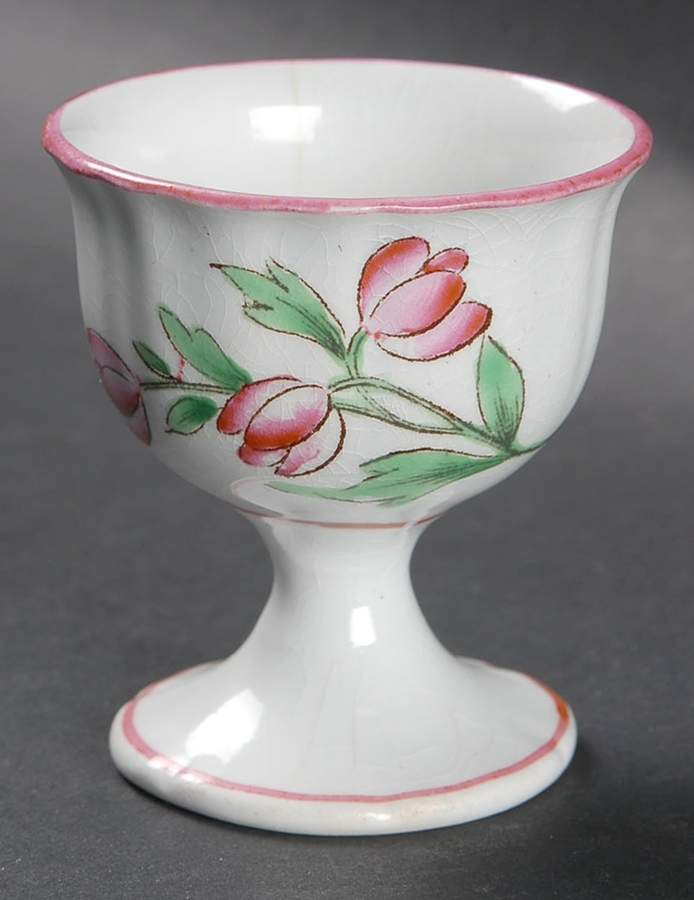 Old Strasbourg (Off White Background) Single Egg Cup by Luneville-1