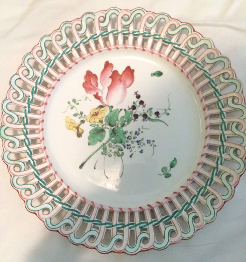 Old Strasbourg (Off White Background) Pierced Edge Dinner Plate by Luneville-1