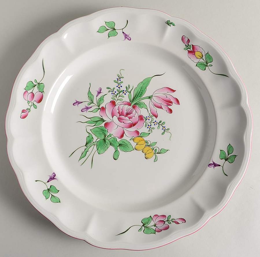 Old Strasbourg (Off White Background) 13" Chop Plate (Round Platter) by Luneville-1