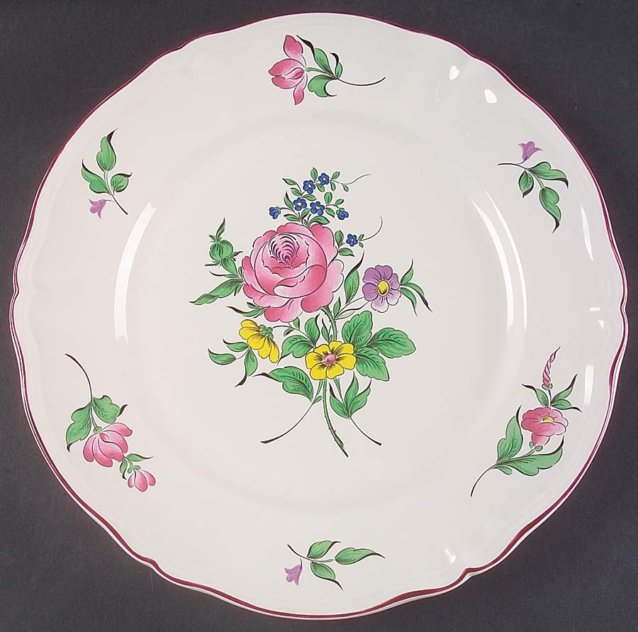 Old Strasbourg (Off White Background) 12" Chop Plate (Round Platter) by Luneville-1