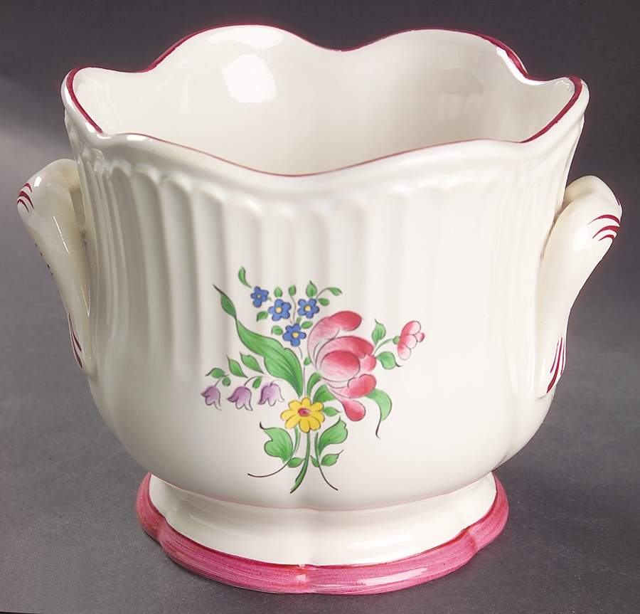 Old Strasbourg (Off White Background) Small Cachepot by Luneville-1