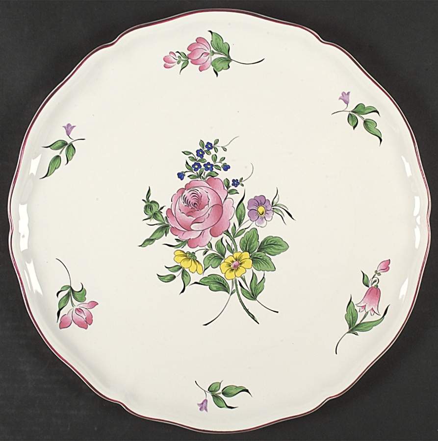 Old Strasbourg (Off White Background) Pie Serving Plate by Luneville-1