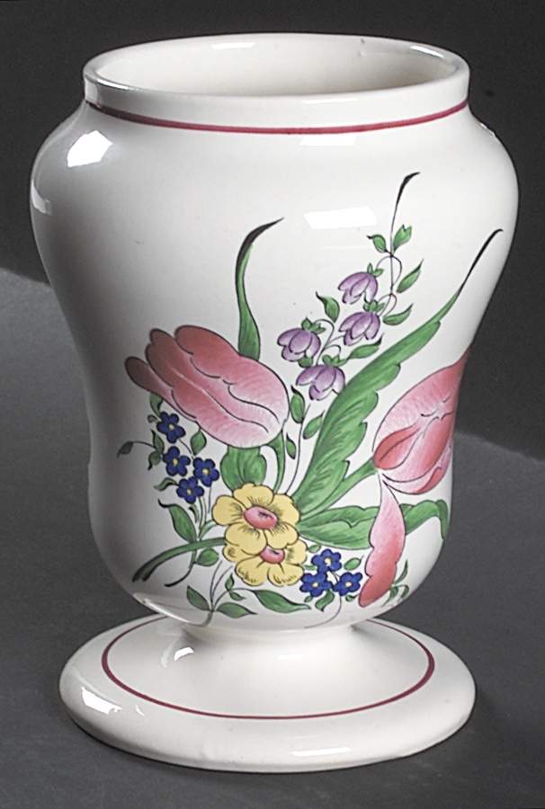 Old Strasbourg (Off White Background) Medium Pharmacy Jar No Lid by Luneville-1