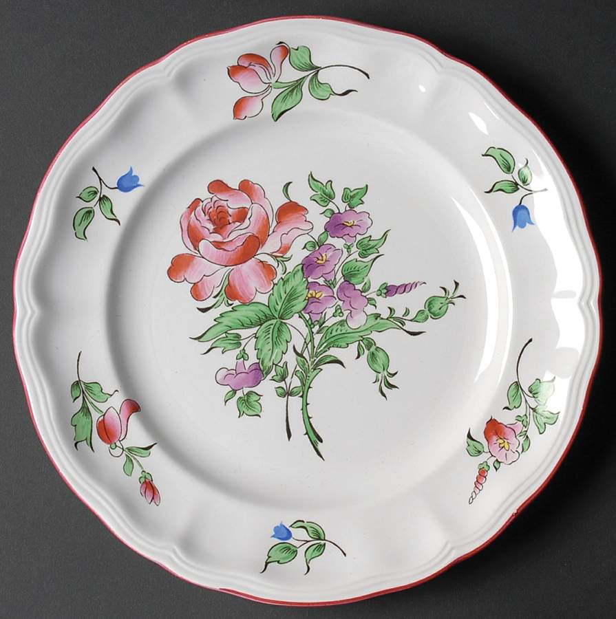 Old Strasbourg (Off White Background) Luncheon Plate by Luneville-1