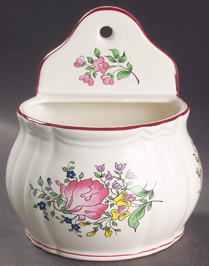 Old Strasbourg (Off White Background) Wall/Hanging Vase by Luneville-1