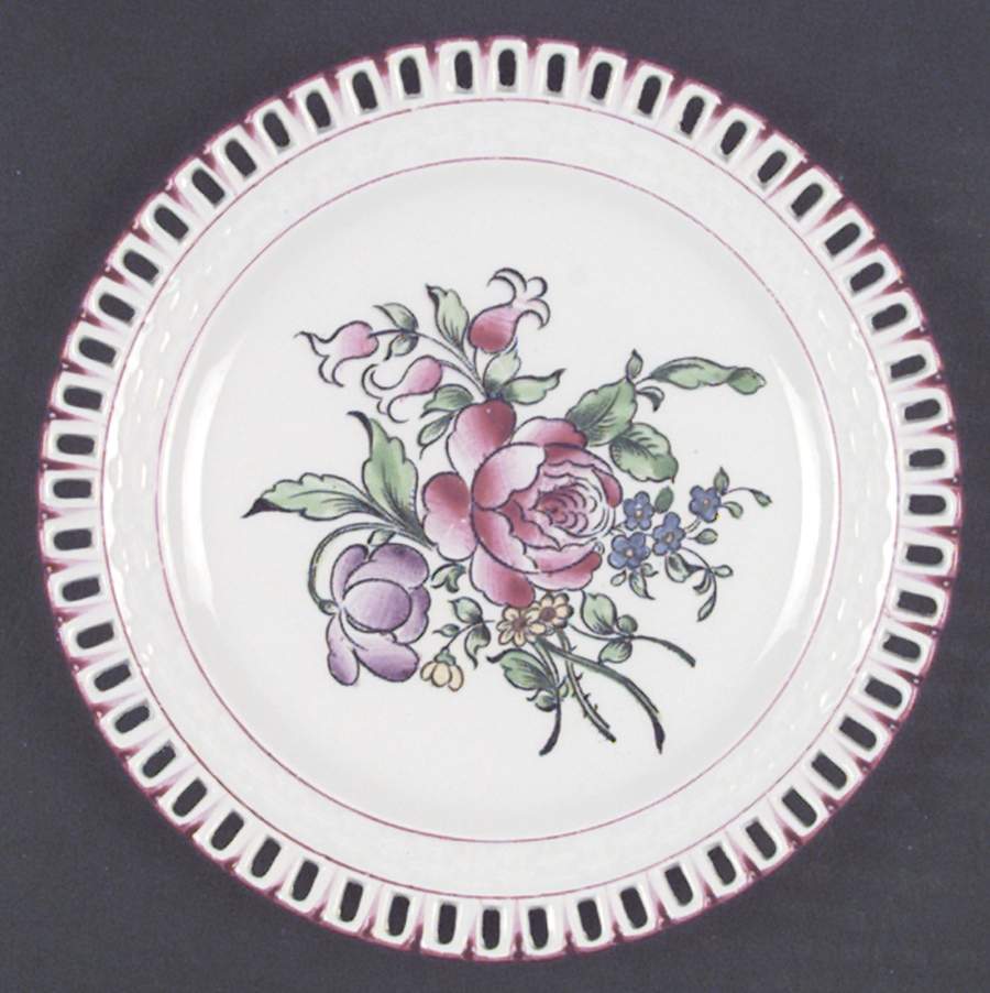 Old Strasbourg (Off White Background) Pierced Edge Salad Plate by Luneville-1