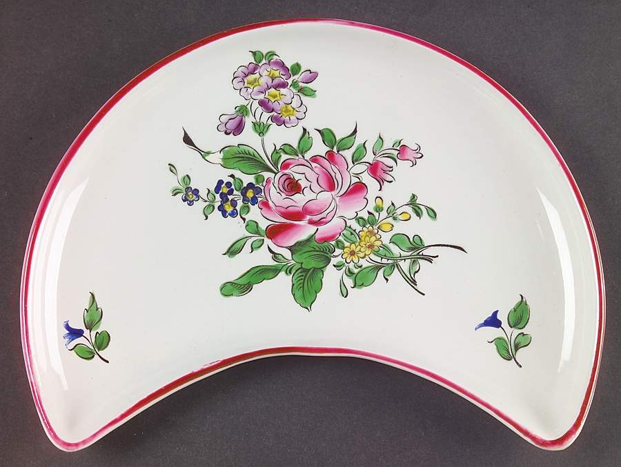 Old Strasbourg (Off White Background) Crescent Salad Plate by Luneville-1