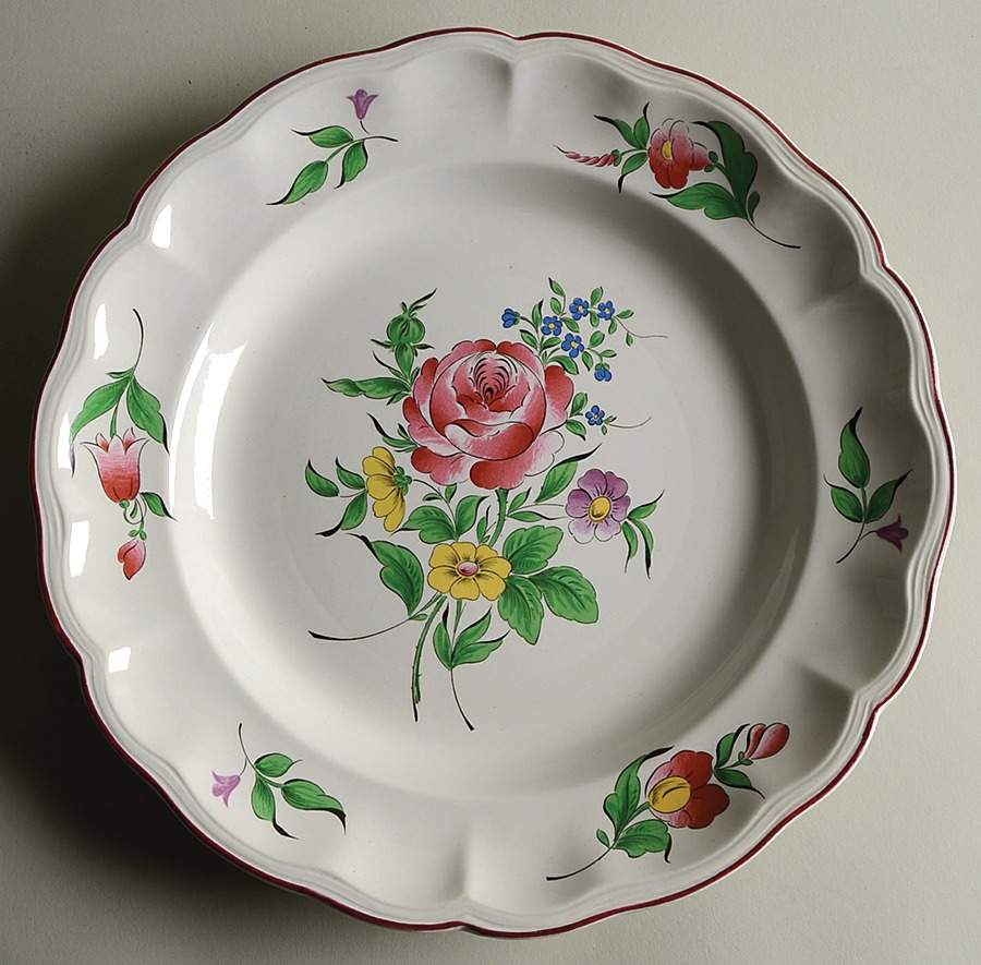 Old Strasbourg (Off White Background) 11" Chop Plate (Round Platter) by Luneville-1