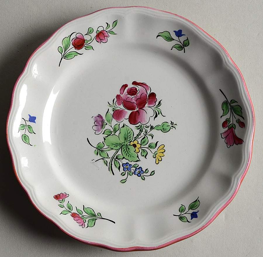 Old Strasbourg (Off White Background) Bread & Butter Plate by Luneville-1