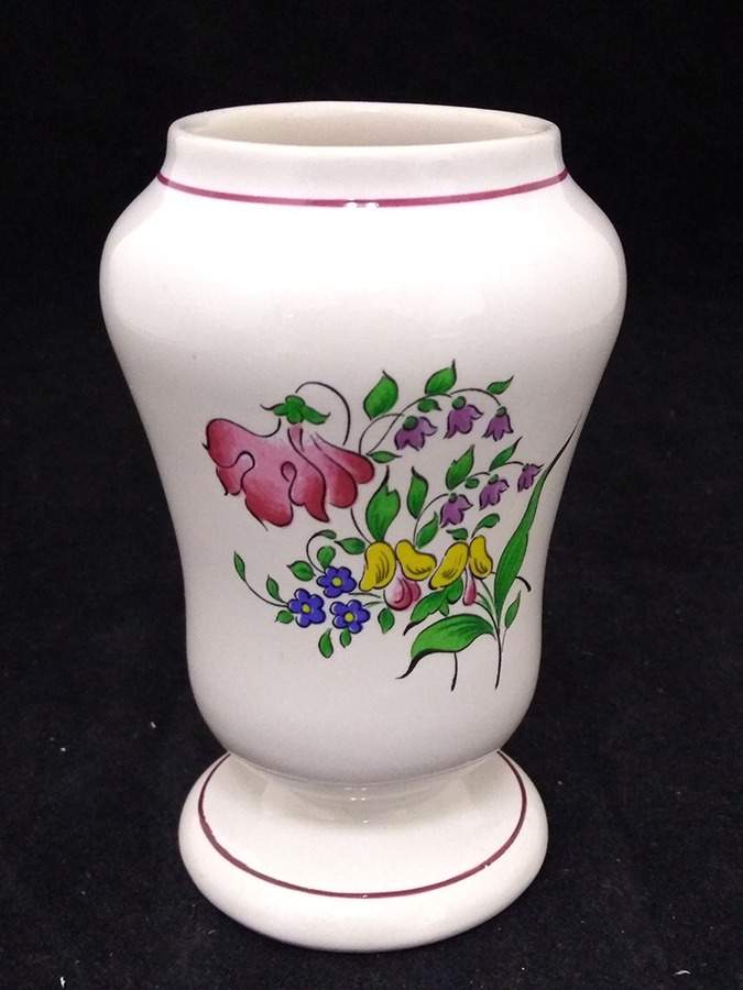 Old Strasbourg (Off White Background) Apothecary Jar No Lid by Luneville-1