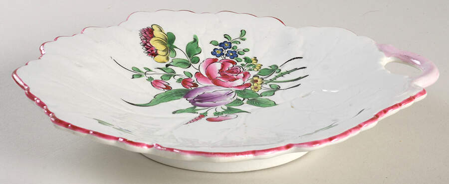 Old Strasbourg Leaf Shaped Dish by Luneville-1