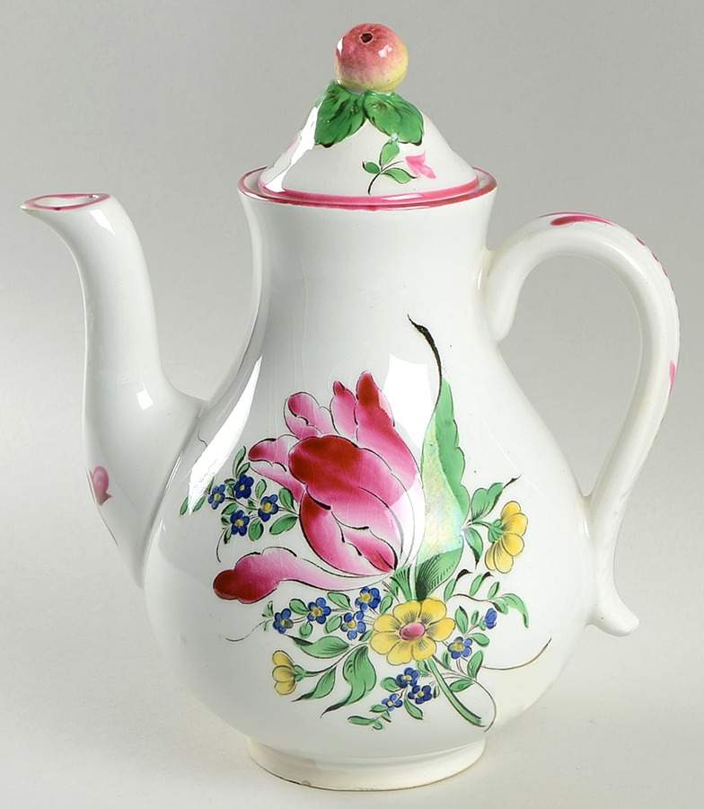 Old Strasbourg Coffee Pot & Lid by Luneville-1