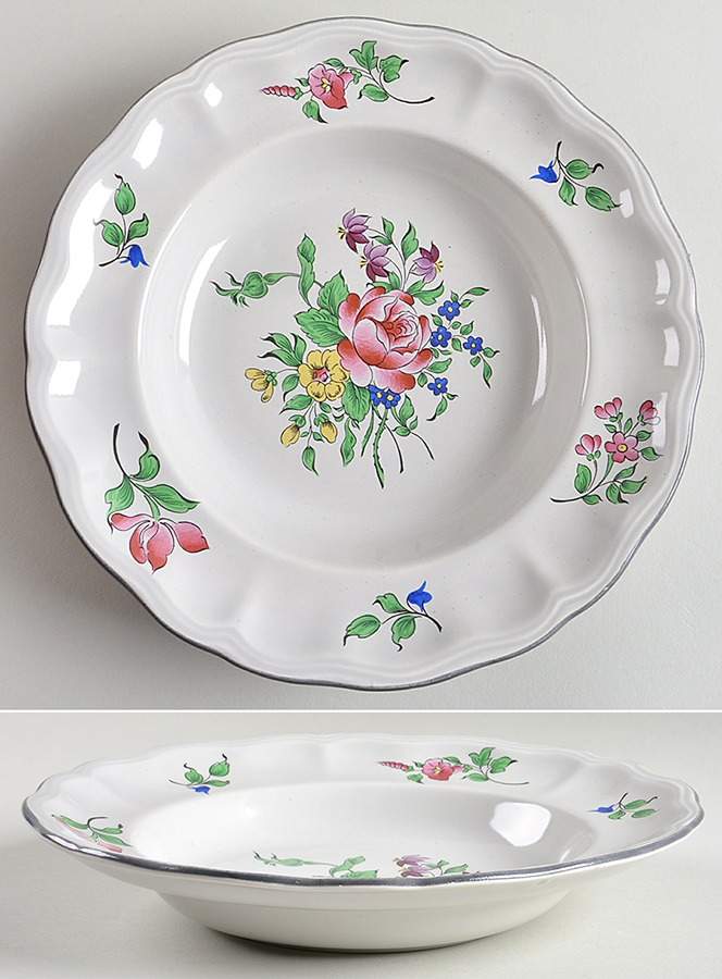 Old Strasbourg Large Rim Soup Bowl by Luneville-1
