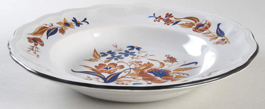 Paquerette Large Rim Soup Bowl by Luneville-1
