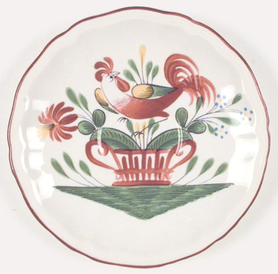 Reverbere Coq Saucer for Flat Cup by Luneville-1