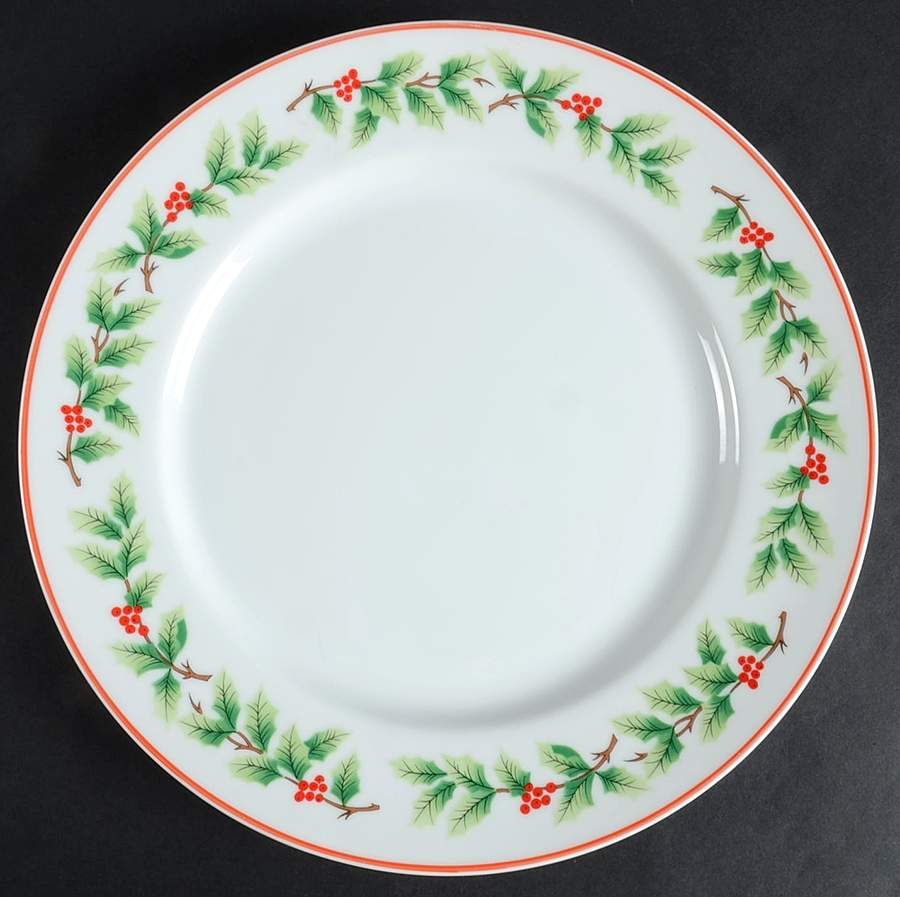 Holiday Garland Dinner Plate by Lillian Vernon-1