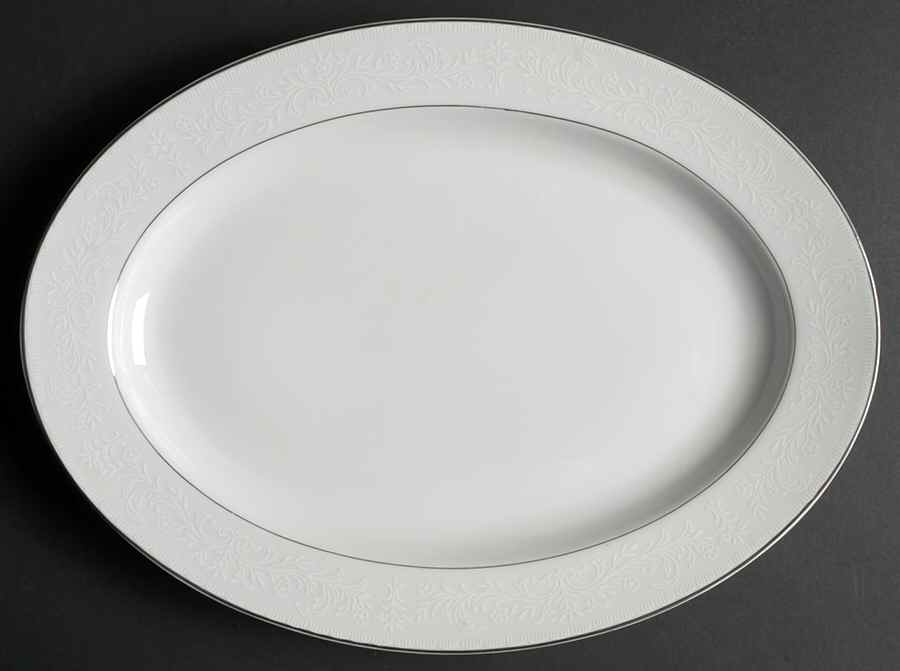 Alencon 14" Oval Serving Platter by Lynnbrooke-1