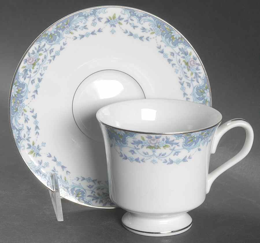 Blue Madeira Footed Cup & Saucer Set by Lynnbrooke-1