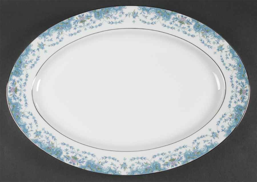 Blue Madeira 16" Oval Serving Platter by Lynnbrooke-1