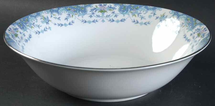 Blue Madeira 9" Round Vegetable Bowl by Lynnbrooke-1