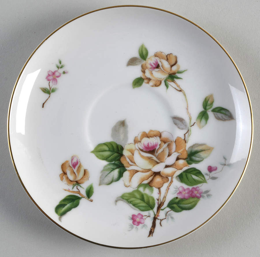 Golden Rose Saucer by Lynmore-1