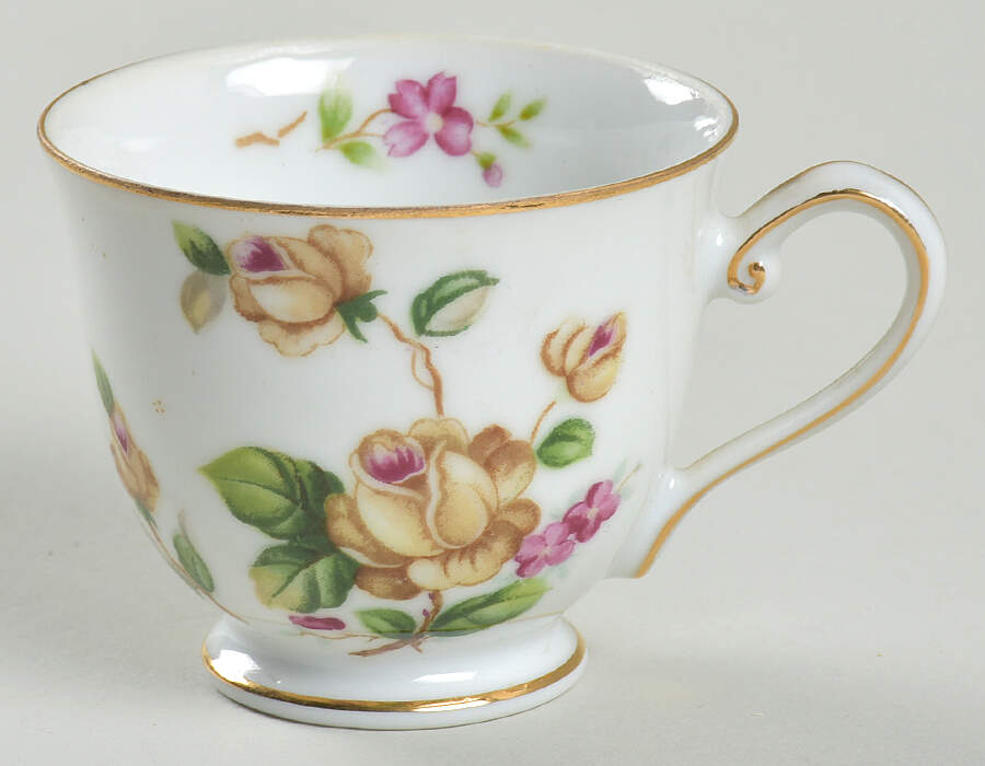 Golden Rose Footed Demitasse Cup by Lynmore-1