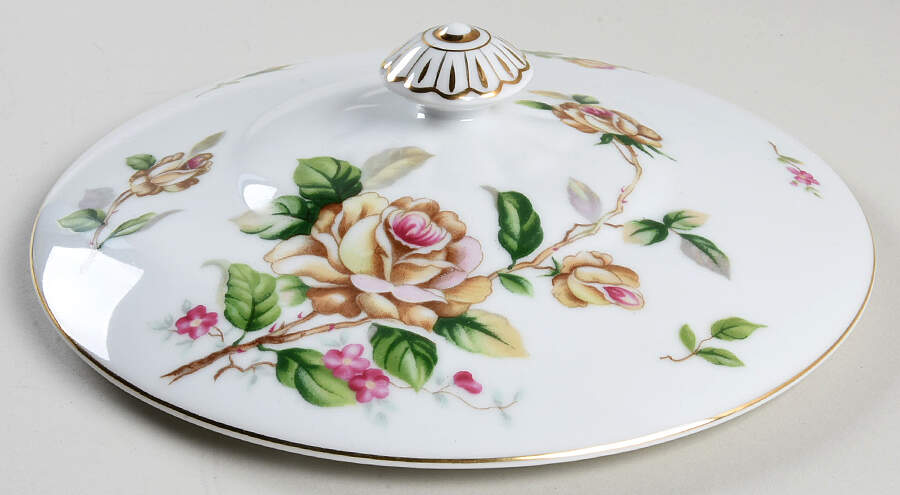 Golden Rose Lid for Round Vegetable by Lynmore-1
