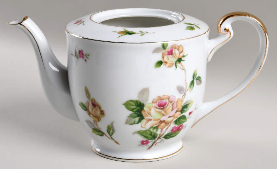 Golden Rose Teapot No Lid by Lynmore-1