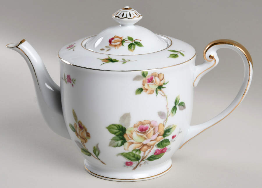 Golden Rose Teapot & Lid by Lynmore-1