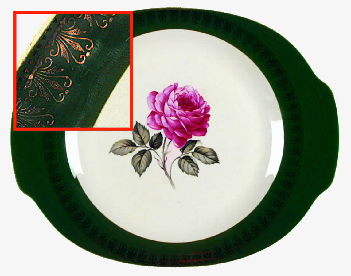 American Beauty Rose Handled Cake Plate by Limoges-American-1