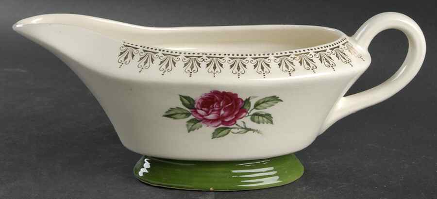 American Beauty Rose Gravy Boat by Limoges-American-1