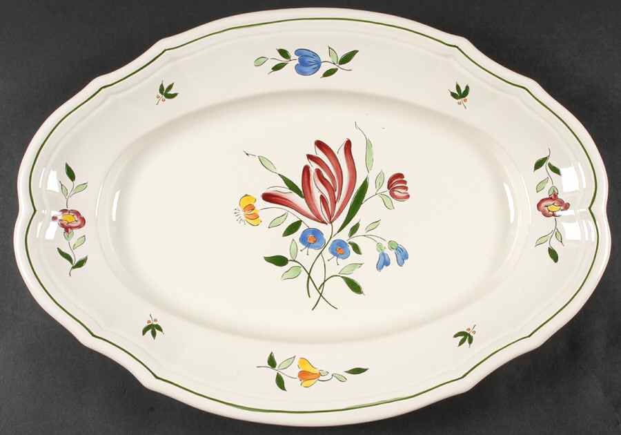 Tulipe 16" Oval Serving Platter by Longchamp-1