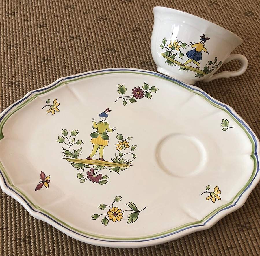 Moustiers Snack Plate & Cup Set by Longchamp-1