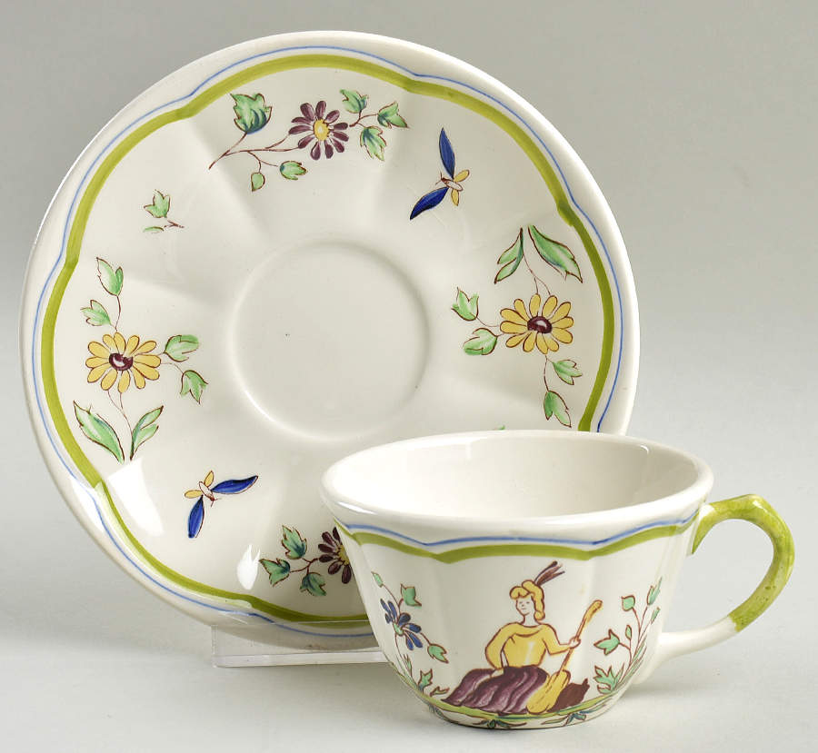 Moustiers Flat Cup & Saucer Set by Longchamp-1