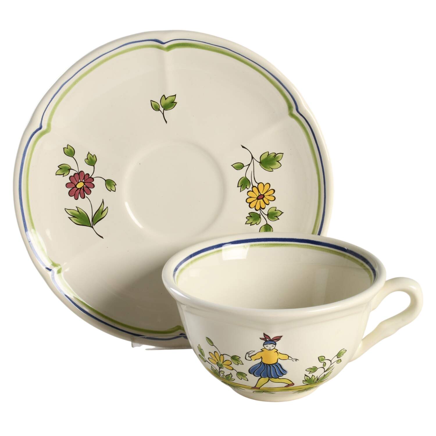 Moustiers Flat Cup & Saucer Set by Longchamp-1