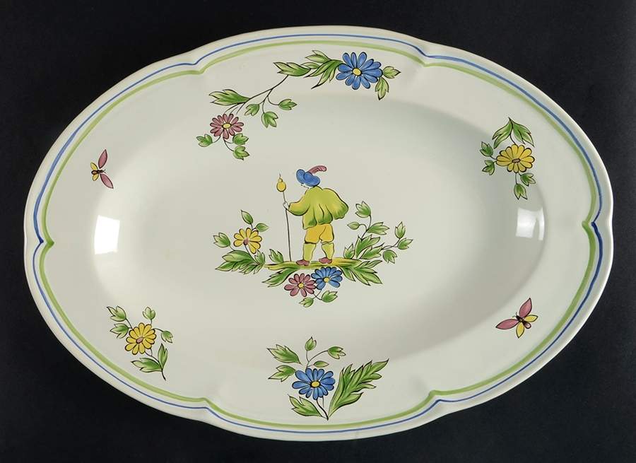 Moustiers 15" Oval Serving Platter by Longchamp-1