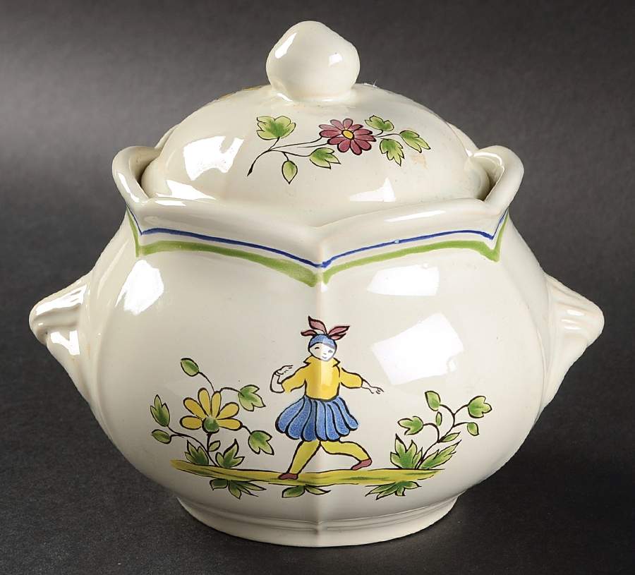 Moustiers Sugar Bowl & Lid by Longchamp-1