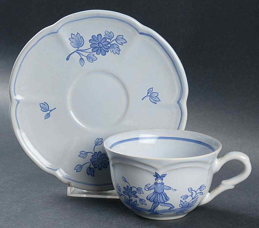 Viry Flat Cup & Saucer Set by Longchamp-1